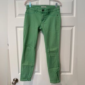 Green Cuffed Women’s Skinny Jeans
